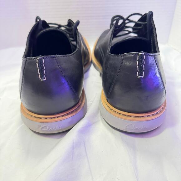Clarks Men\'s Draper Lace Oxford Shoes Size 10.5 Black